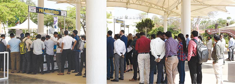 Registration crowd